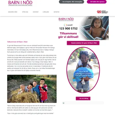 Barn i nöd startsida 2025