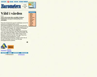 www.barometern.se startsida 1996