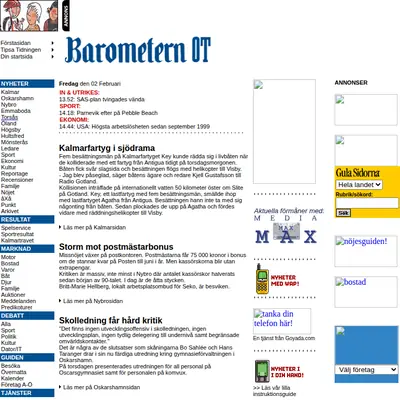 www.barometern.se startsida 2001