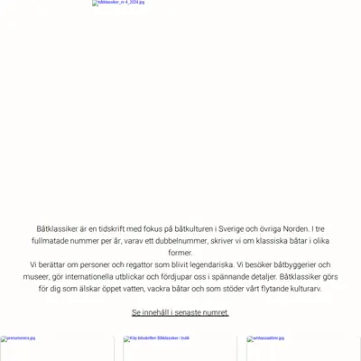 Båtklassiker startsida 2025