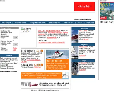 www.batnytt.se startsida 2004