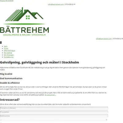 BÄTTRE HEM startsida 2019