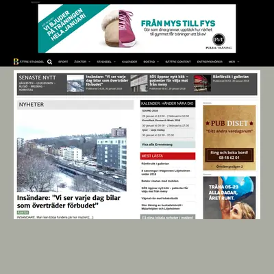 Battrestadsdel.se startsida 2018