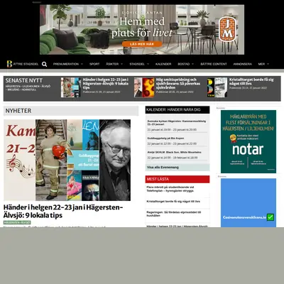 Battrestadsdel.se startsida 2022
