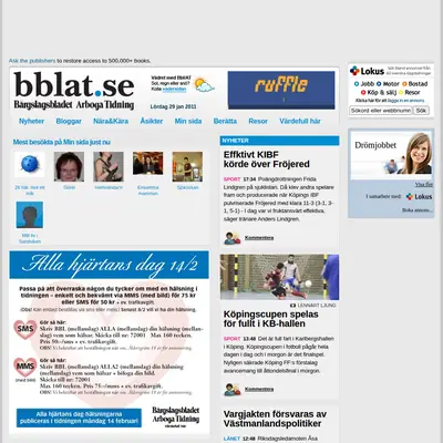 Bärgslagsbladet Arboga Tidning startsida 2011
