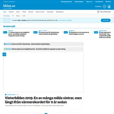 Bärgslagsbladet Arboga Tidning startsida 2019