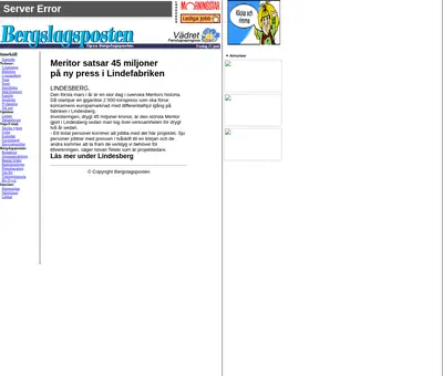 www.bergslagsposten.se startsida 2001