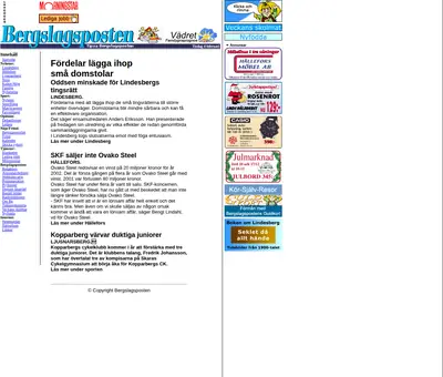 www.bergslagsposten.se startsida 2003