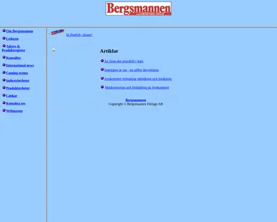 bergsmannen.se startsida 2002