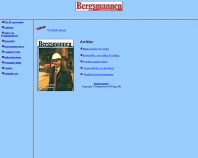 bergsmannen.se startsida 2006