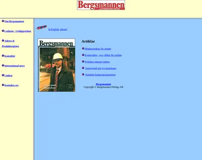 bergsmannen.se startsida 2007