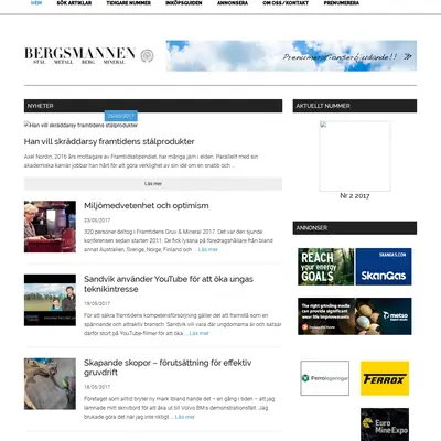 bergsmannen.se startsida 2017