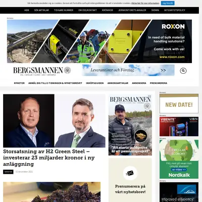 bergsmannen.se startsida 2021