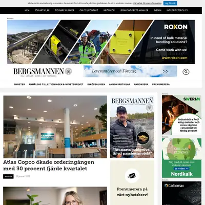 bergsmannen.se startsida 2022