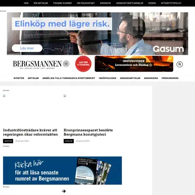 bergsmannen.se startsida 2023