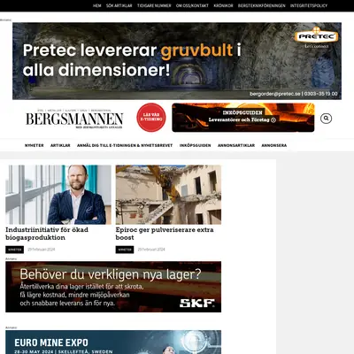 bergsmannen.se startsida 2024