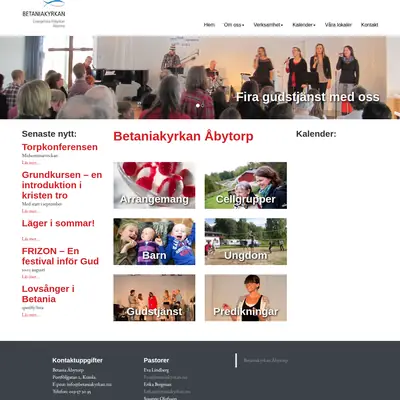 Betania Åbytorp webben startsida 2017