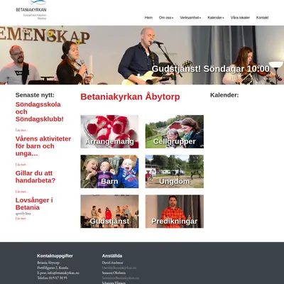 Betania Åbytorp webben startsida 2019