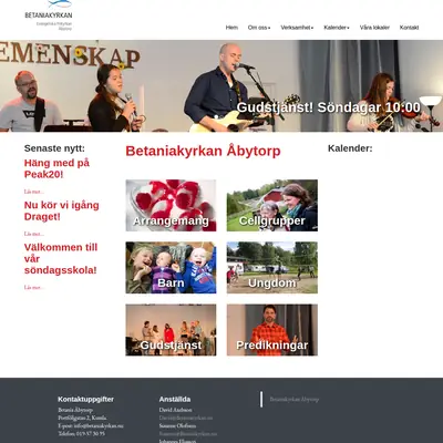 Betania Åbytorp webben startsida 2020