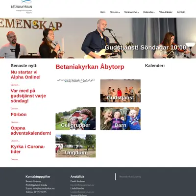 Betania Åbytorp webben startsida 2021