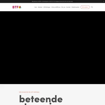 BETEENDETERAPEUTEN startsida 2025