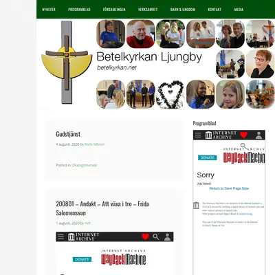 Betelkyrkan Ljungby startsida 2020