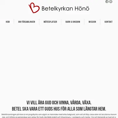 Betel Hönö startsida 2019