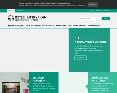 www.betlehemskyrkan.com startsida 2020