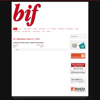 Biblioteket i fokus startsida 2015