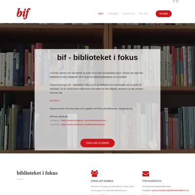 Biblioteket i fokus startsida 2018
