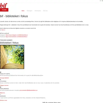Biblioteket i fokus startsida 2022