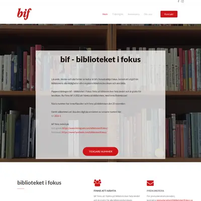 Biblioteket i fokus startsida 2023