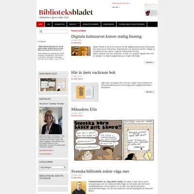 Biblioteksbladets nyhetsbrev startsida 2015