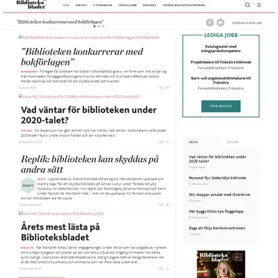 Biblioteksbladets nyhetsbrev startsida 2020