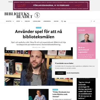 Biblioteksbladets nyhetsbrev startsida 2023