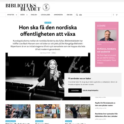 Biblioteksbladets nyhetsbrev startsida 2024