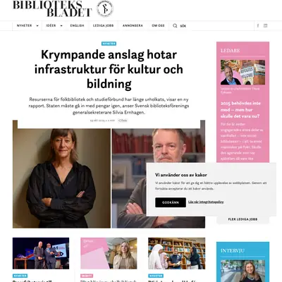 Biblioteksbladets nyhetsbrev startsida 2025