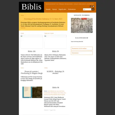 Biblis startsida 2023