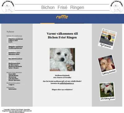 Bichon Frisé bladet startsida 2006