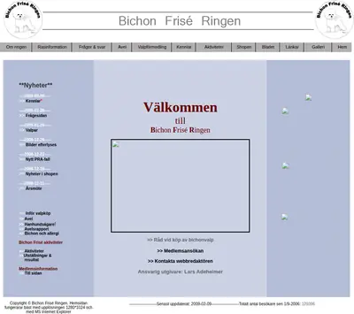 Bichon Frisé bladet startsida 2009