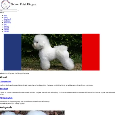 Bichon Frisé bladet startsida 2017