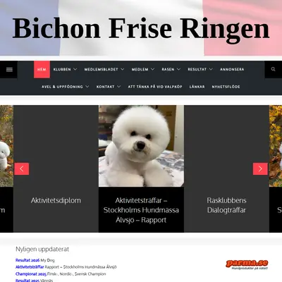 Bichon Frisé bladet startsida 2026