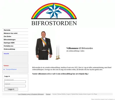 www.bifrostorden.se startsida 2009