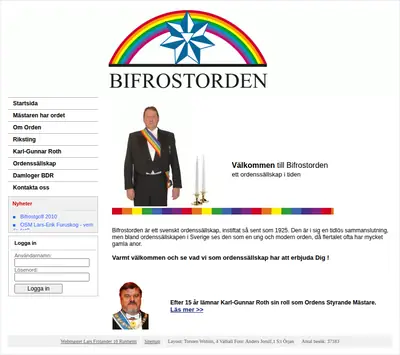 www.bifrostorden.se startsida 2010
