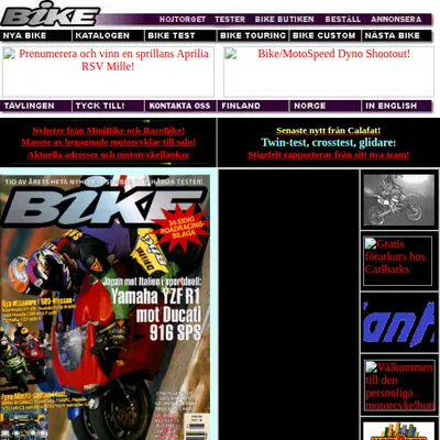 Bike startsida 1999