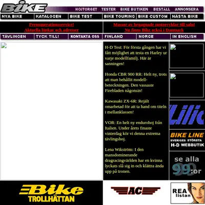 Bike startsida 2000