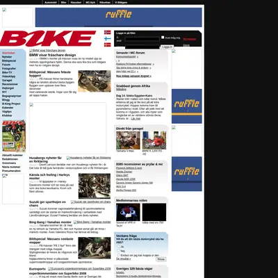 Bike startsida 2009