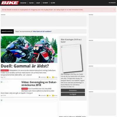 Bike startsida 2018