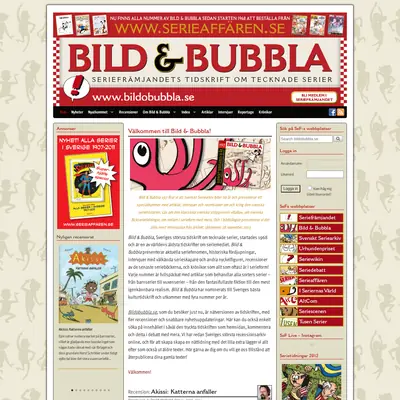 Bild & Bubbla startsida 2014