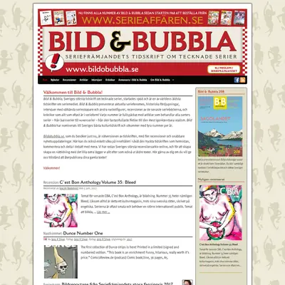 Bild & Bubbla startsida 2017